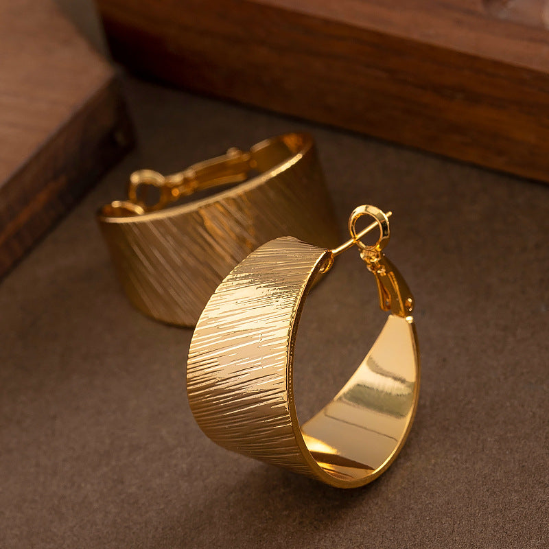 Geometric Hoop Earrings Stylish Minimalist Design With 925 Silver Post