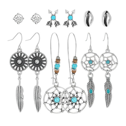 Bohemian Vintage Hollow Circle Earrings for Women