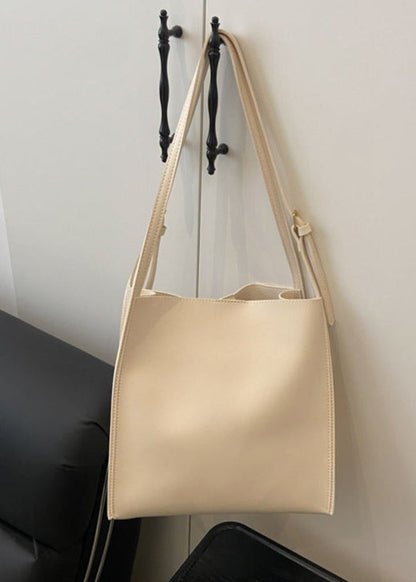 Structured PU Leather Tote With Shoulder Strap