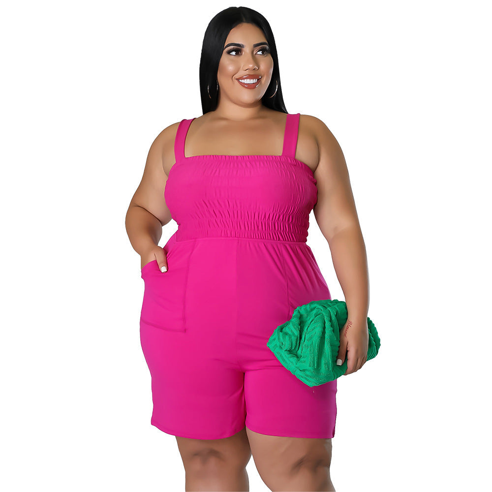 Chic Solid Color Slim-Fit Backless Jumpsuit