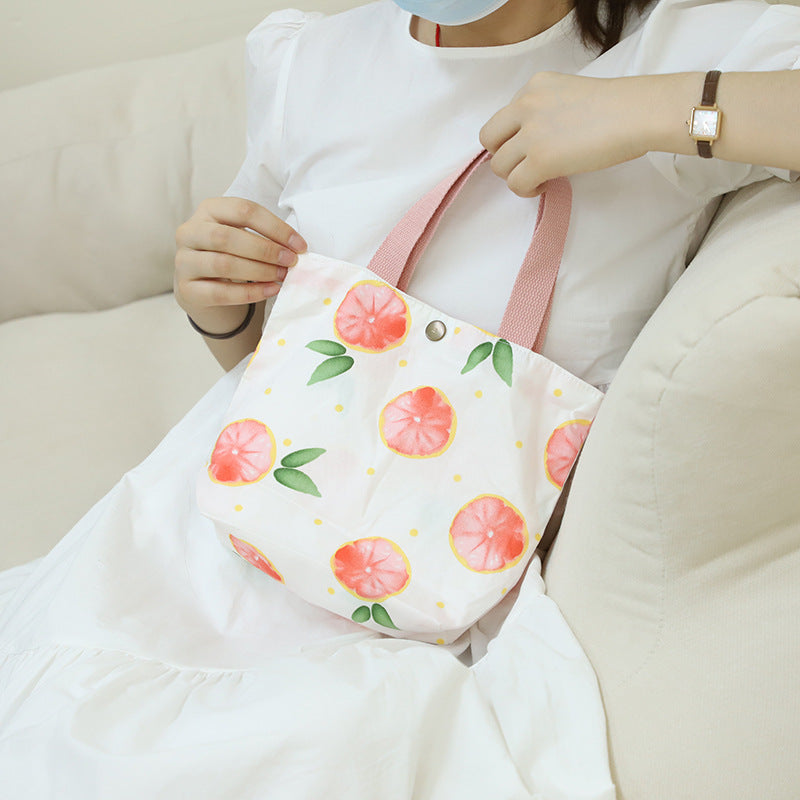 Cotton Mini Tote Bag Lightweight Summer Floral Handbag