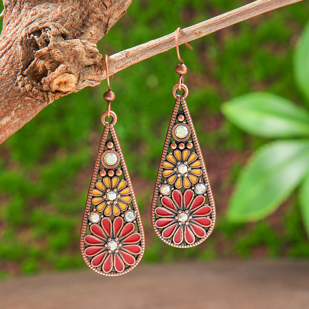 Bohemian Colorful Drop Oil Earrings Stylish Accessories