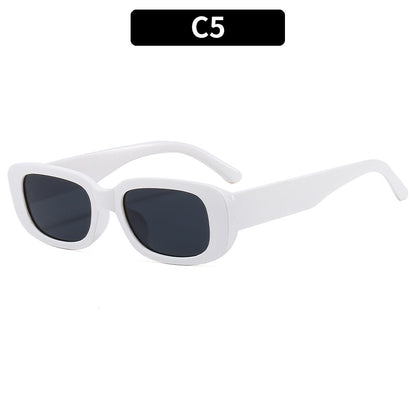 Trendy Square Frame Sunglasses Pink Lens Stylish Women's Eyewear