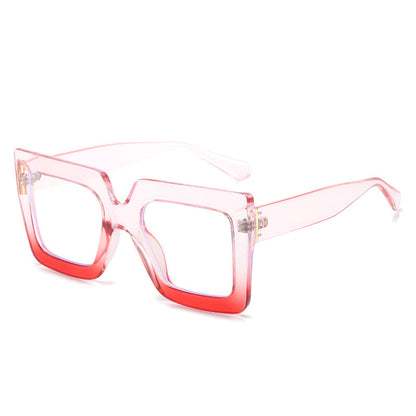 Fashionable Large Frame Blue Light Blocking Glasses for Women
