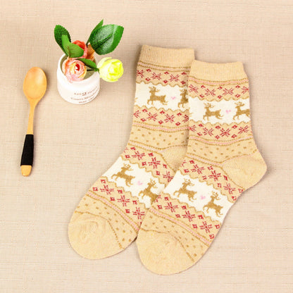 Rufia - Christmas Reindeer Pattern Warm Socks