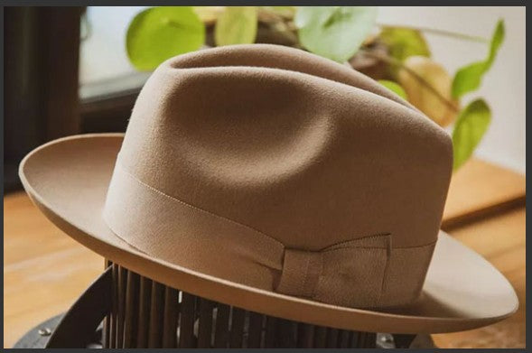 Stylish Wool Fedora Hat Classic British Wide-Brimmed Felt Hat