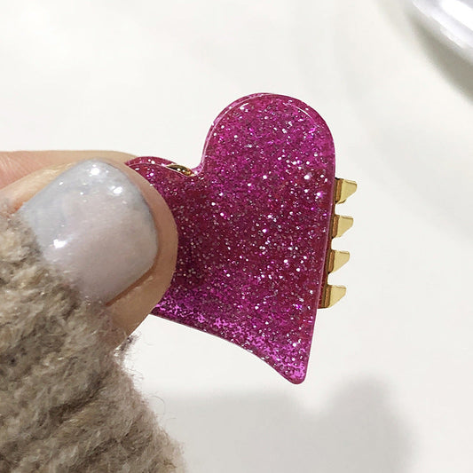 Minimalist Heart Small  Acetate Hair Claw