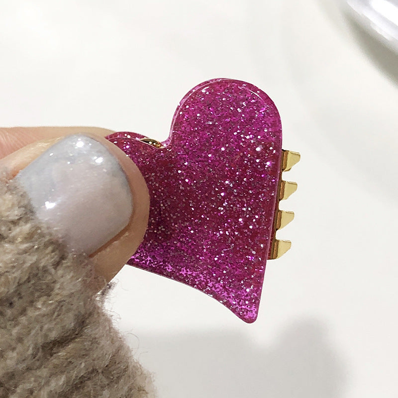 Minimalist Heart Small Acetate Hair Claw