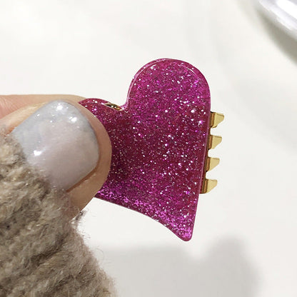 Minimalist Heart Small Acetate Hair Claw
