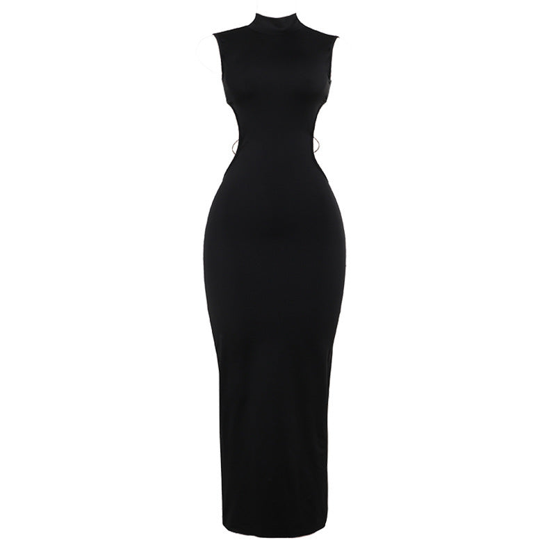 Open Back Bow Tie Long Dress Sexy Casual Dress
