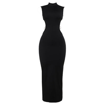 Open Back Bow Tie Long Dress Sexy Casual Dress