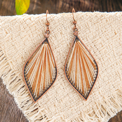 Bohemian Geometric Colorful Hoop Earrings Retro Style