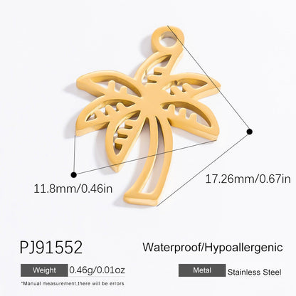 Fashionable DIY Jewelry Accessories 18K Gold Plated Titanium Steel Bracelet Necklace Pendant