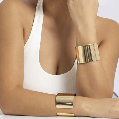 Trendy Metal Open-Cuff Bangle For Women
