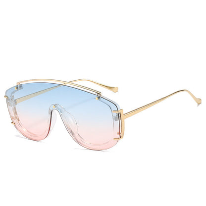 Trendy Oversized Colorful Retro Sunglasses