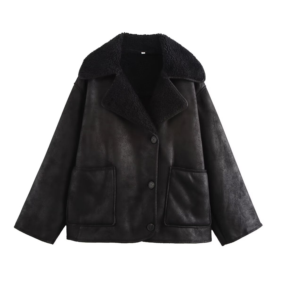 Winter Trendy Lapel Collar Thicken Warm Jacket