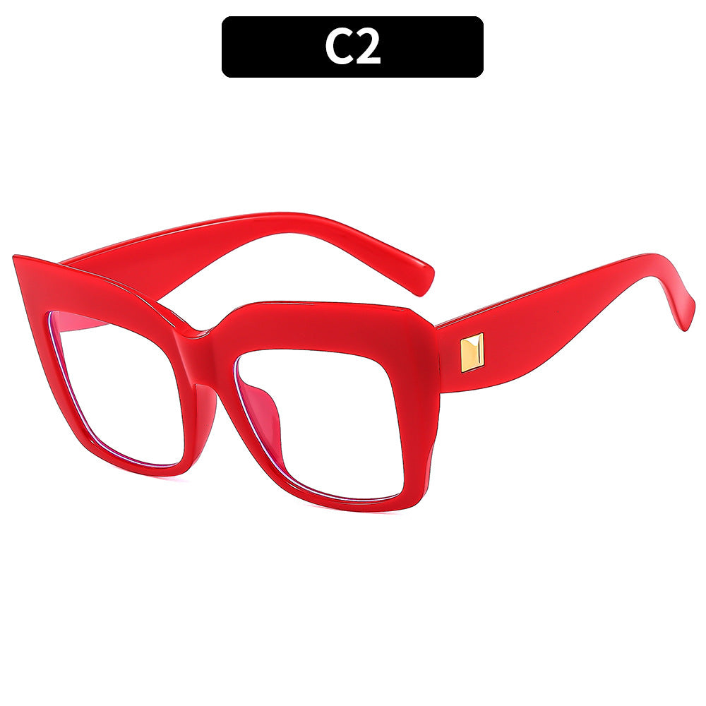 Trendy Large Frame Cat Eye Blue Light Blocking Glasses