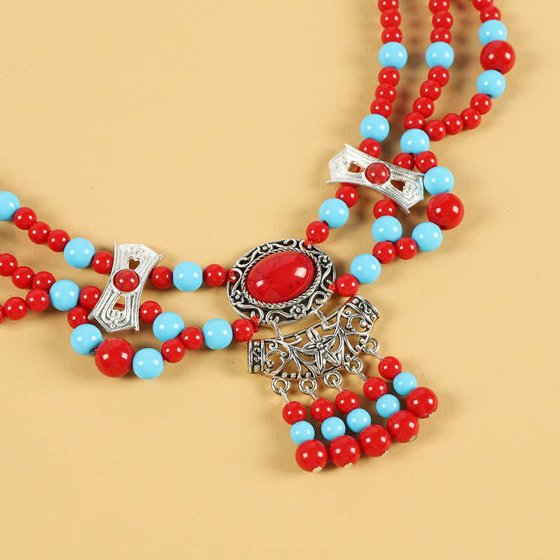 Tibetan Style Retro Ethnic Style Forehead Decoration Exotic Style Forehead Chain.Headwear