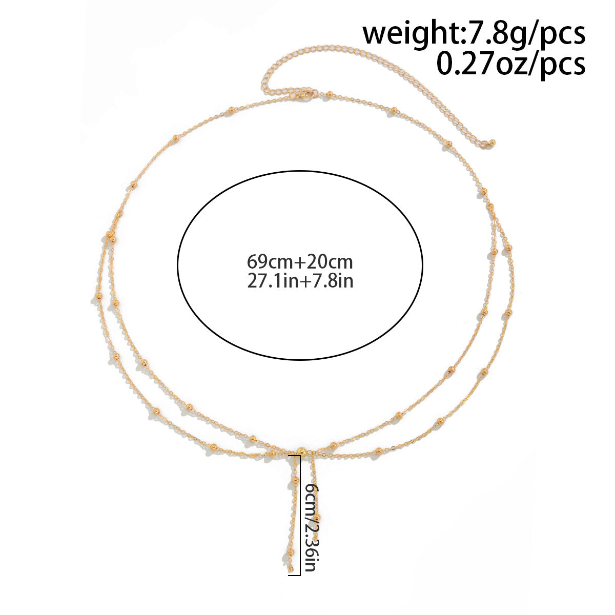 Trendy Double Layered Tassel Waist Chain
