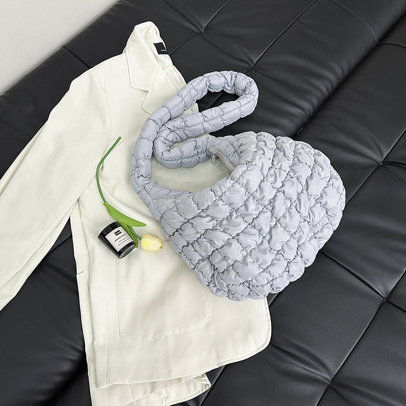 Wrinkled Cloud Crossbody Bag Trendy Nylon Tote