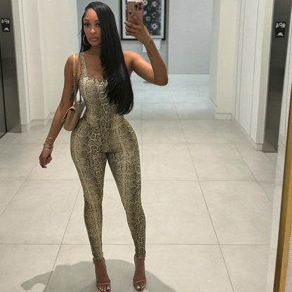 Sexy Open Back Jumpsuit Set For Women