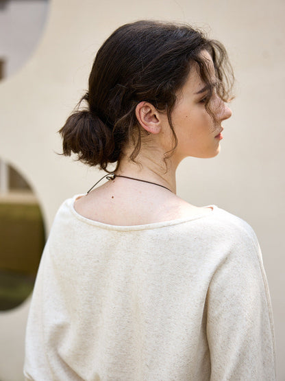 Asymmetrical Hem Pullover T-Shirt with Side Slits