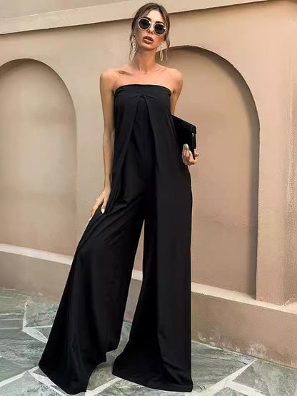 Elegant Off-Shoulder Jumpsuit for Women in Polyester