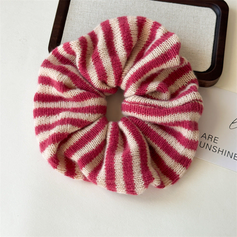 Color Block Striped Elastic Hair Tie