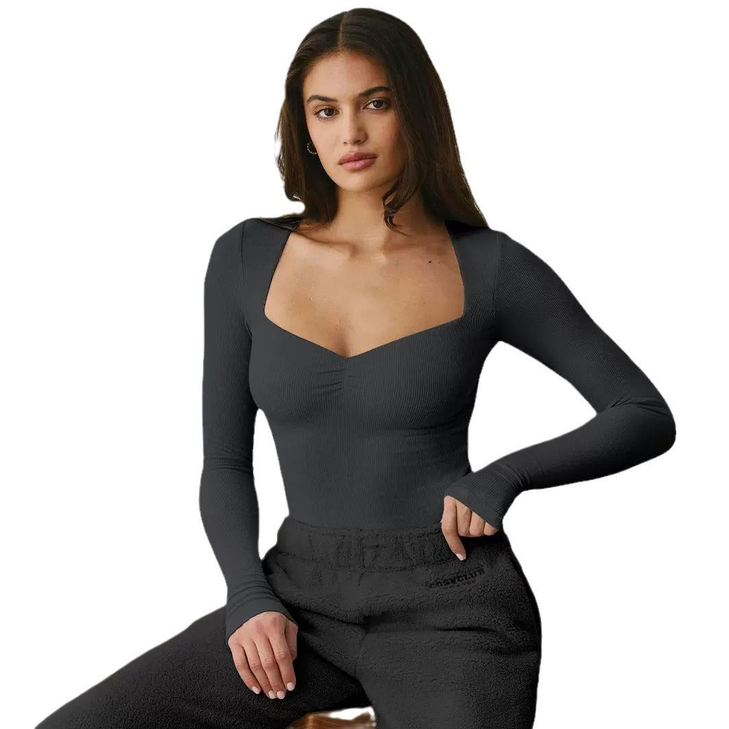 Y2K Fashionable Long Sleeve Bodysuit Sexy T-Shirt