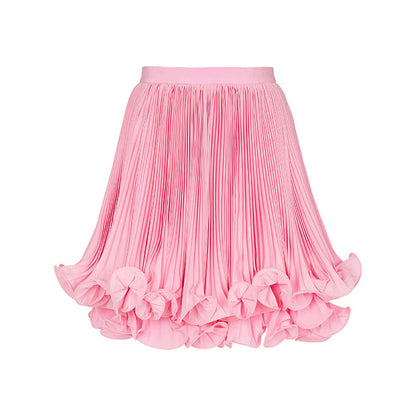 Pleated Chiffon Skirt Stylish Casual Mini Skirt