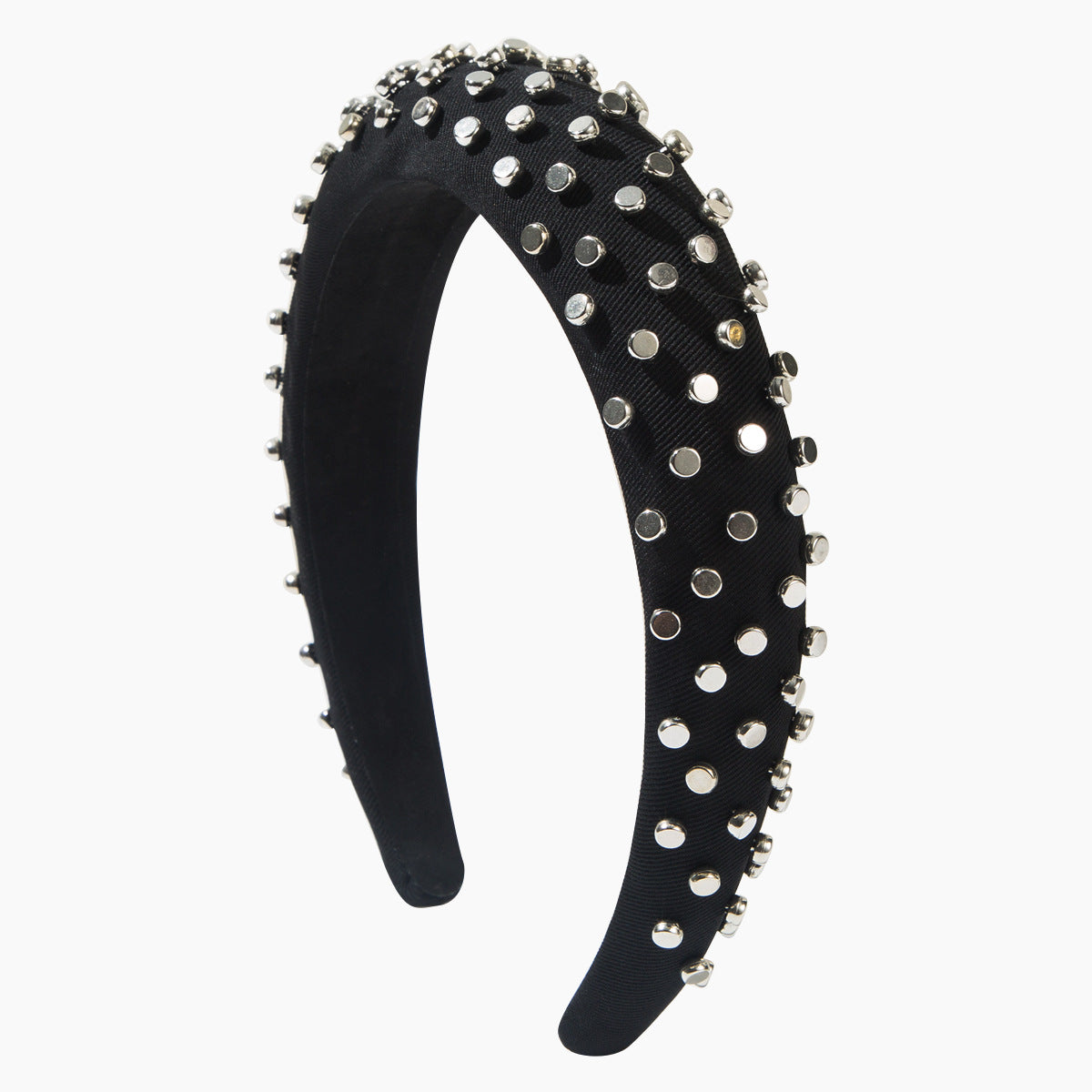 Trendy Oversized Headband with Studs Comfortable Hair Accessory