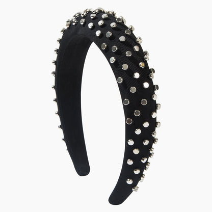Trendy Oversized Headband with Studs Comfortable Hair Accessory