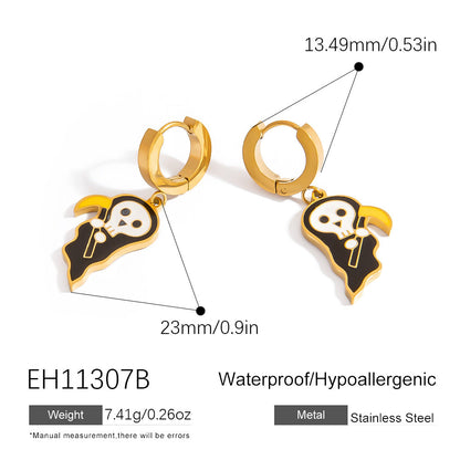 DIY Stainless Steel Halloween Necklace Bracelet Earring Set