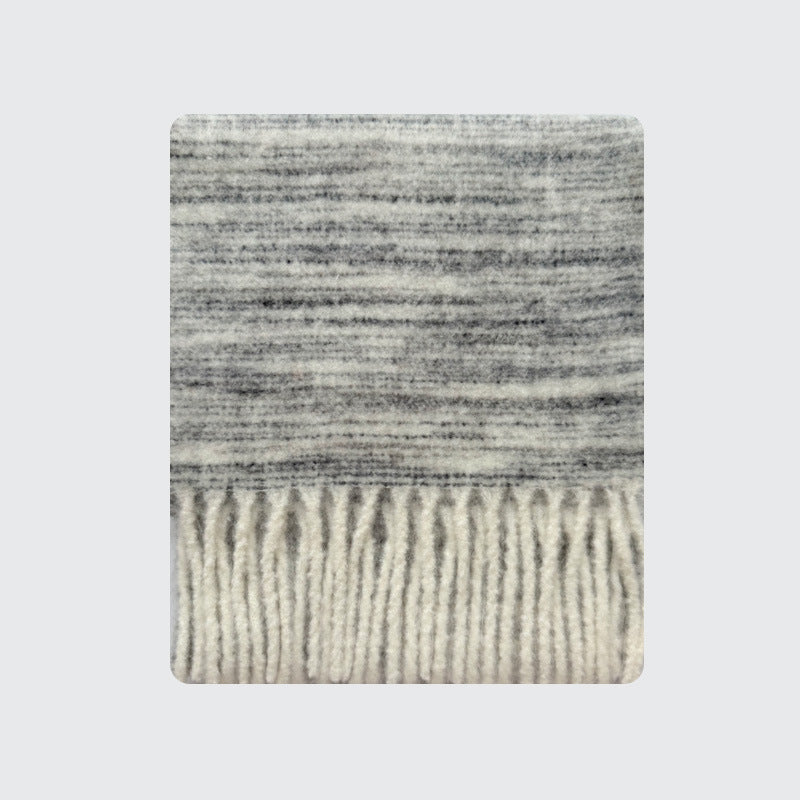 Gradient Wool Scarf for Women Soft Chic Fringe Wrap