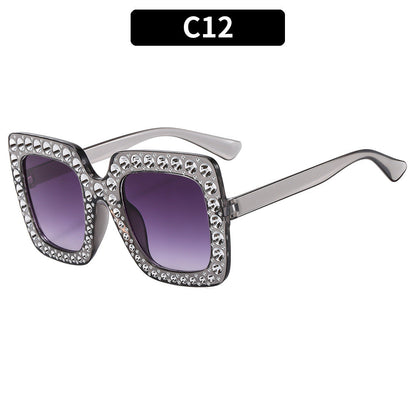 Colorful Disco Party Diamond Frame Sunglasses Retro Style