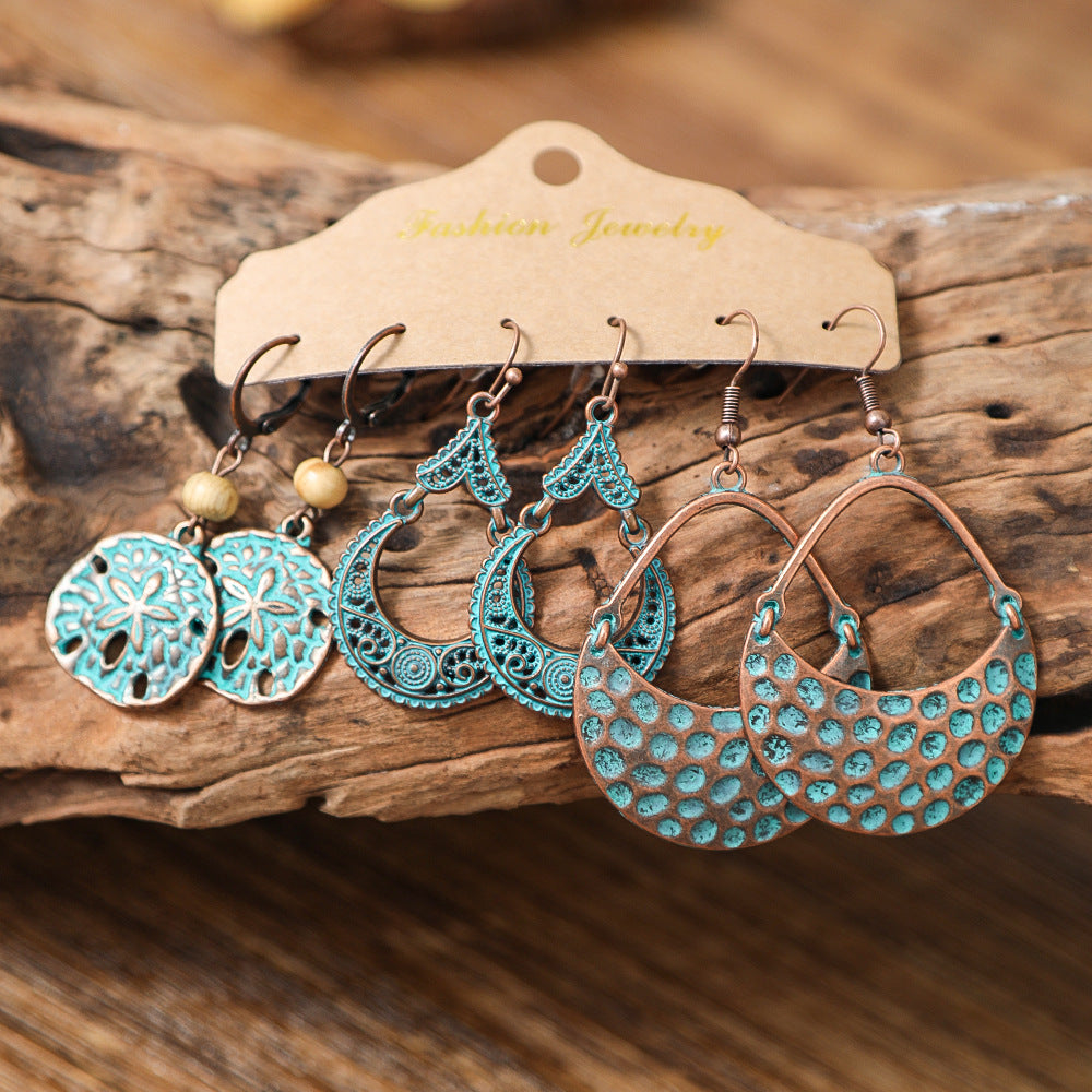 Colorful Bohemian Tassel Earrings Handmade Zinc Alloy Jewelry