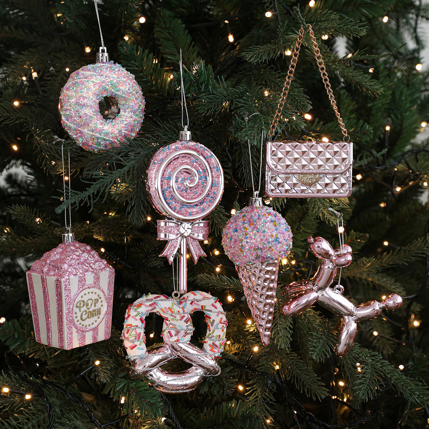 Sparking Cartoon Pendant Christmas Hanging Ornament