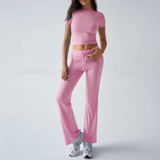 Elegant Solid Color Casual Set for Women