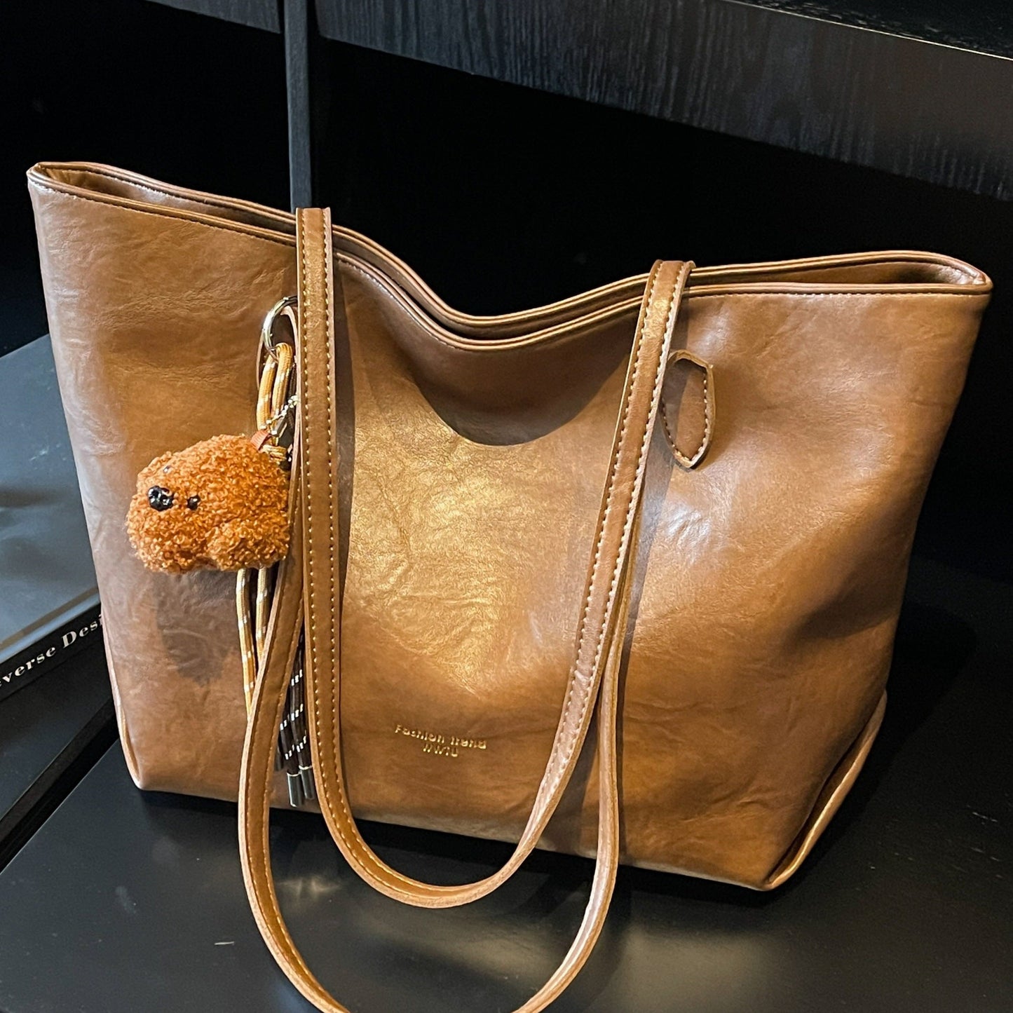 Vintage Large Capacity Tote Bag Casual Shoulder Bag