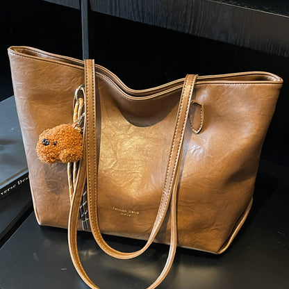 Vintage Large Capacity Tote Bag Casual Shoulder Bag