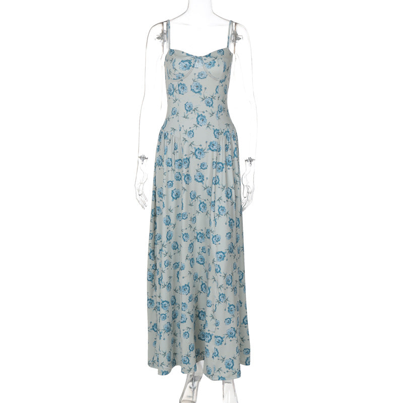 Sweet Floral Strap Dress Bodycon design for Casual Wear