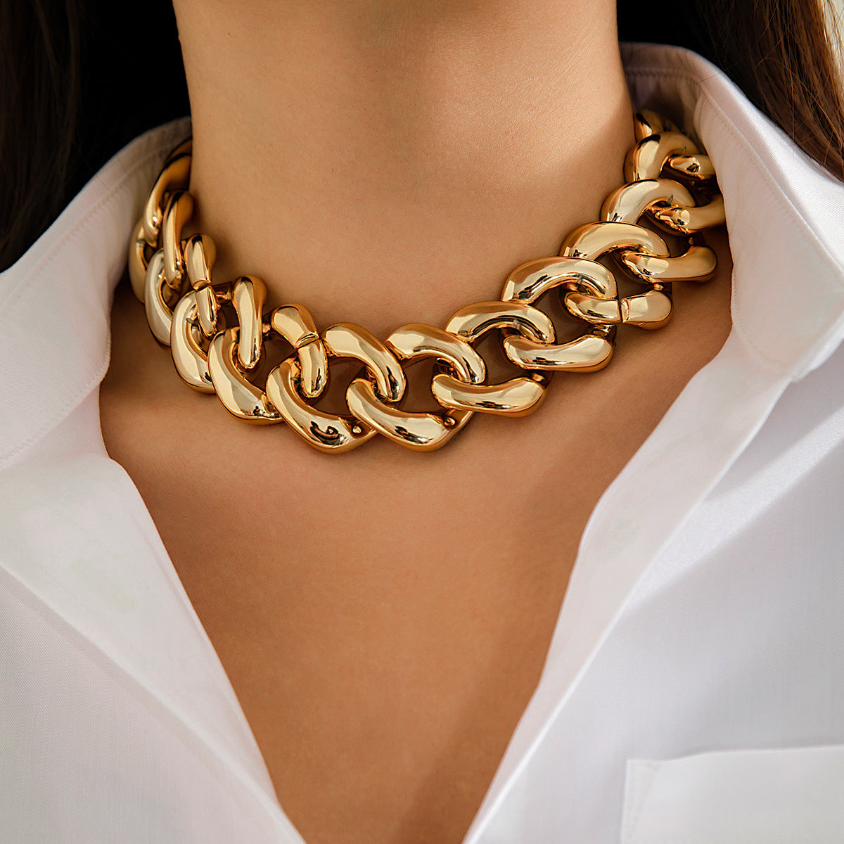 Trendy Minimalist Metal Chain Necklace For Women