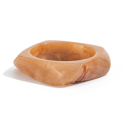Trendy Polygon Dipped Bracelet - Fashionable Metal Snake Stripe Bangle