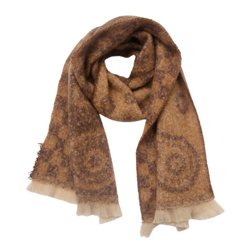 Plaid Print Vintage Scarves