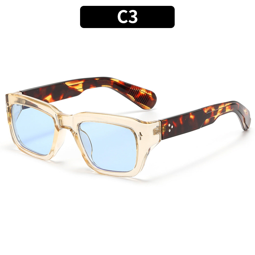 Retro Square Hip-Hop Sunglasses Fashionable Outdoor UV400 Protection