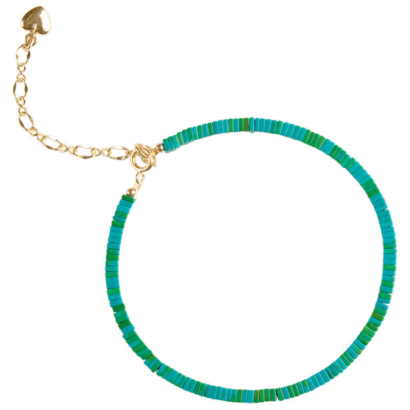 Spring Green Very Fine Turquoise Bracelet Antique Jewelry Vintage K Gold Fresh Green Female Minority Bracelet