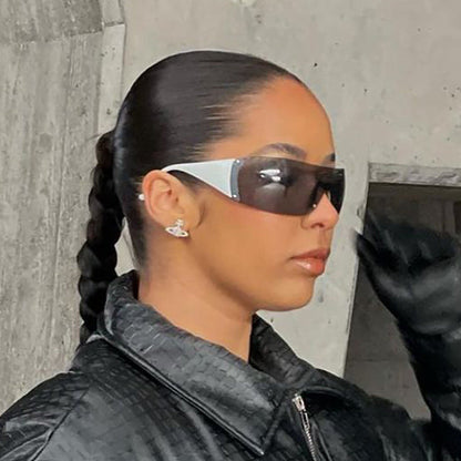 Y2K Star Shaped Rimless Sunglasses Trendy Outdoor Eyewear