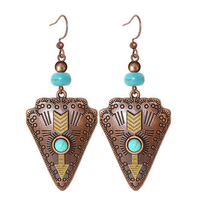 Vintage Bohemian Tassel Earrings with Hollow Design