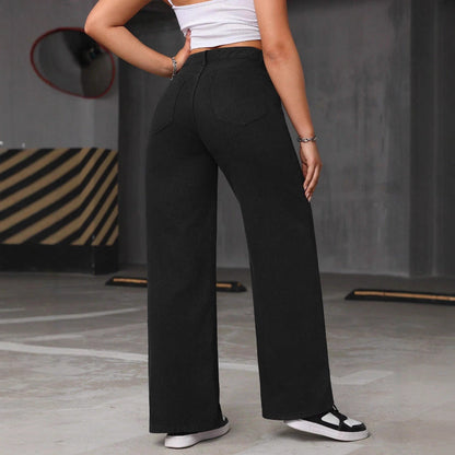 Distressed Ripped Wide Leg Baggy Denim Pants