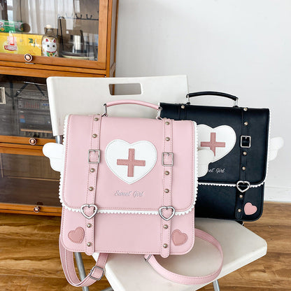 Cute Sweet Anime Backpack With Angel Wings